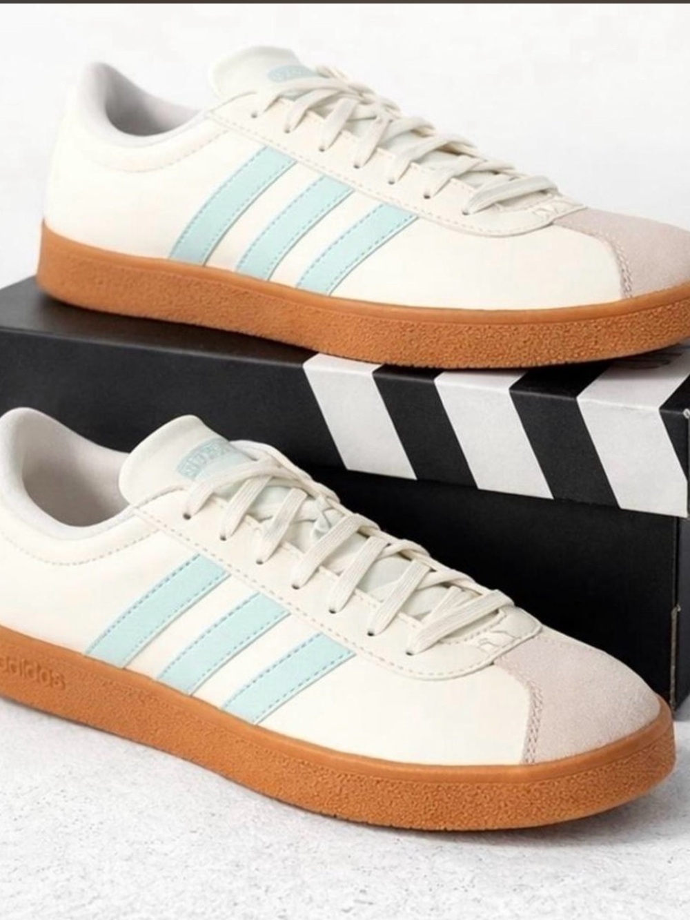 adidas Women's Cream & Light Blue Low-top sneaker